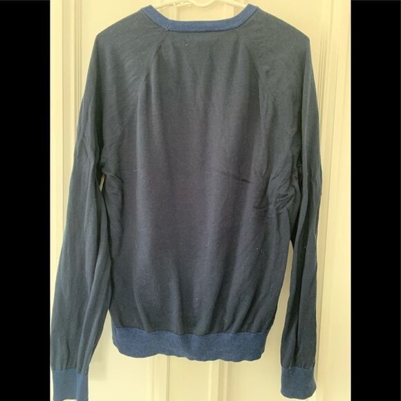 Banana Republic supima cotton navy blue sweater L - Picture 4 of 4